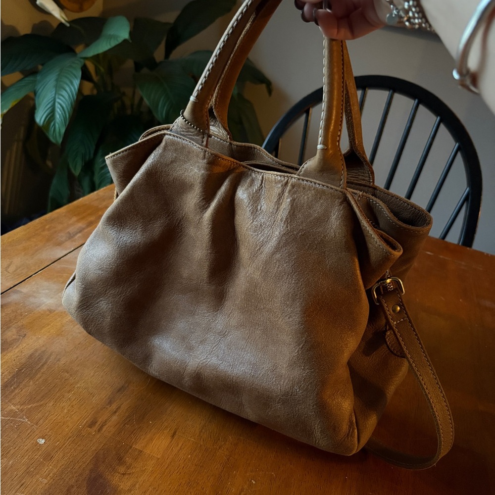 Roots Leather Hobo Purse crossbody